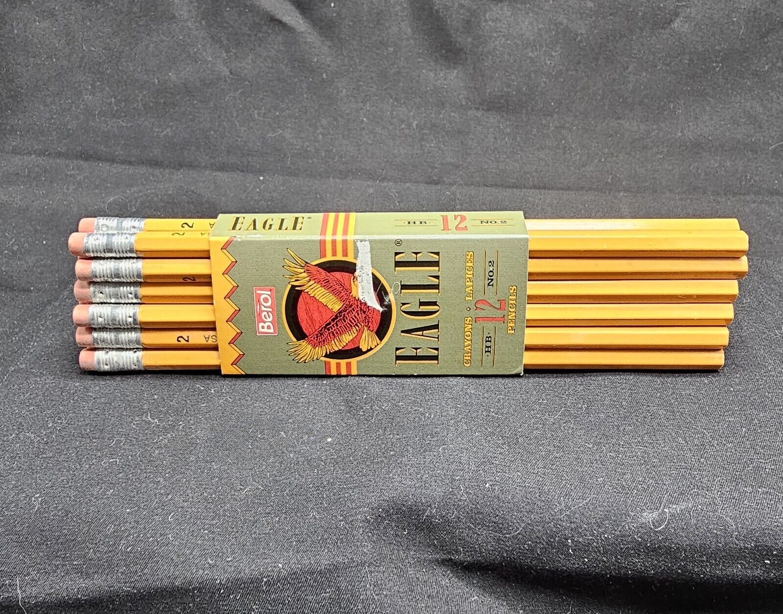 Vintage Berol Eagle HB No. 2 Pencil (Made in USA, 1993) Pack of 12