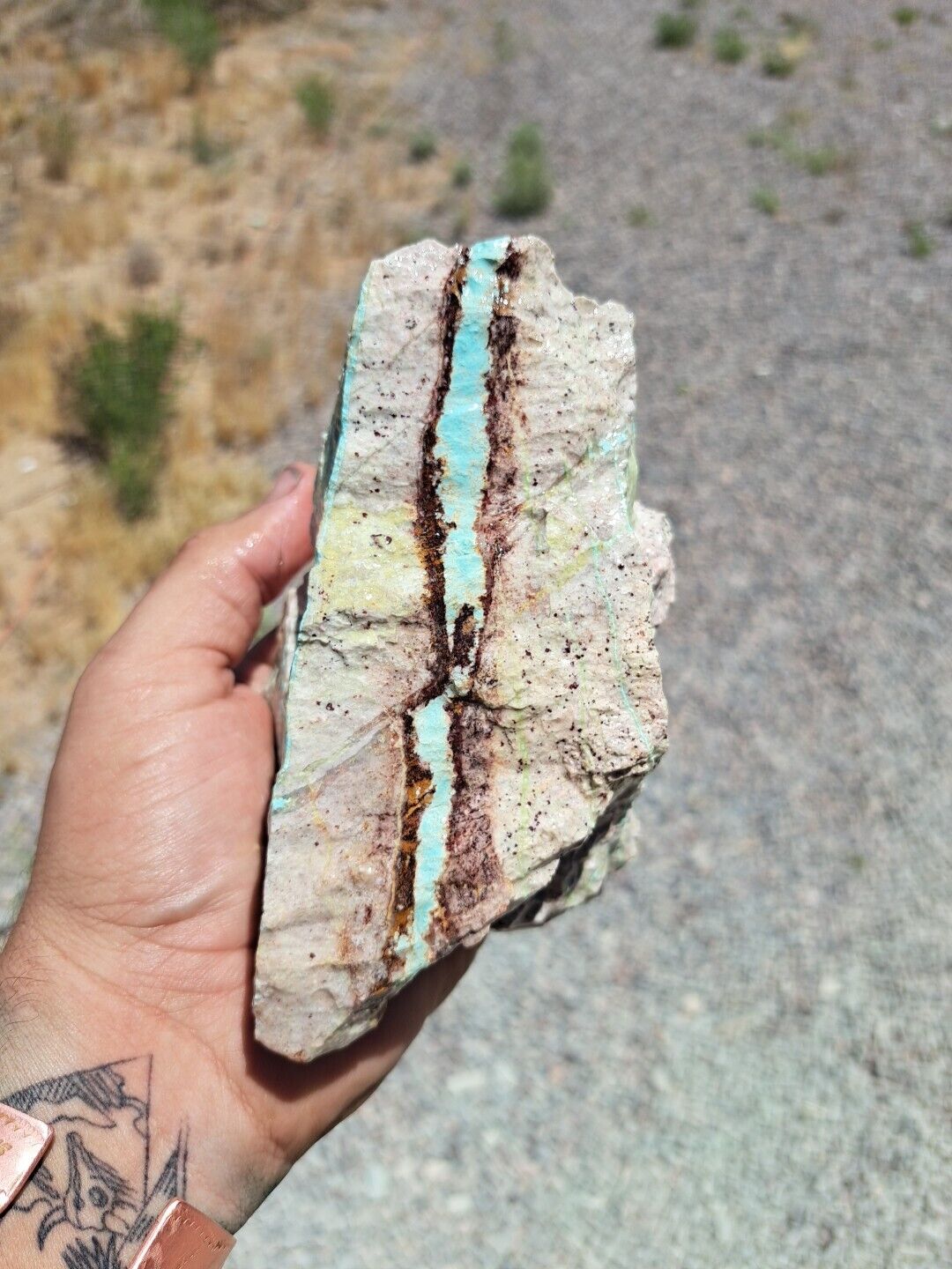 Arizona Turquoise Rough Specimen 2lbs Pics Shown Wet