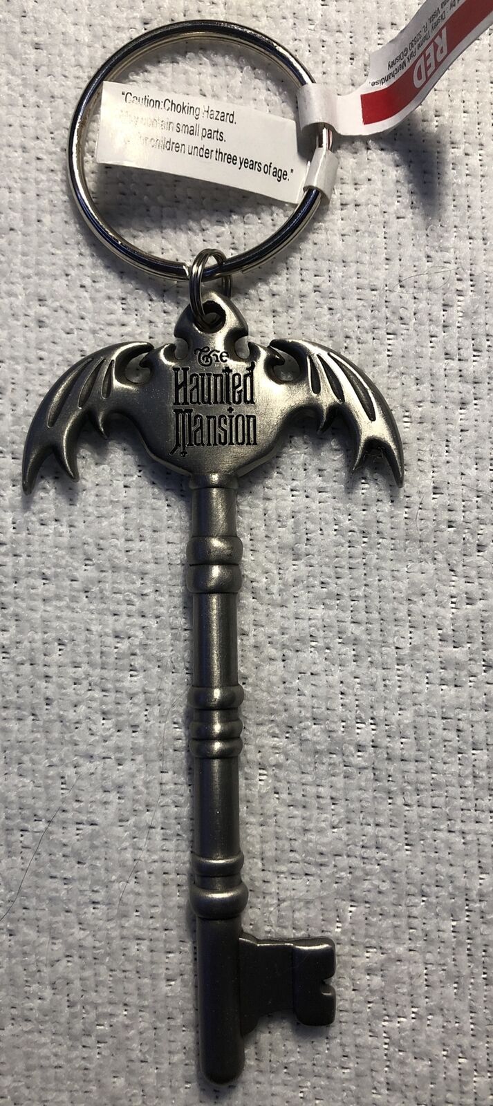Disney Parks Haunted Mansion Bat Wing Metal Keychain