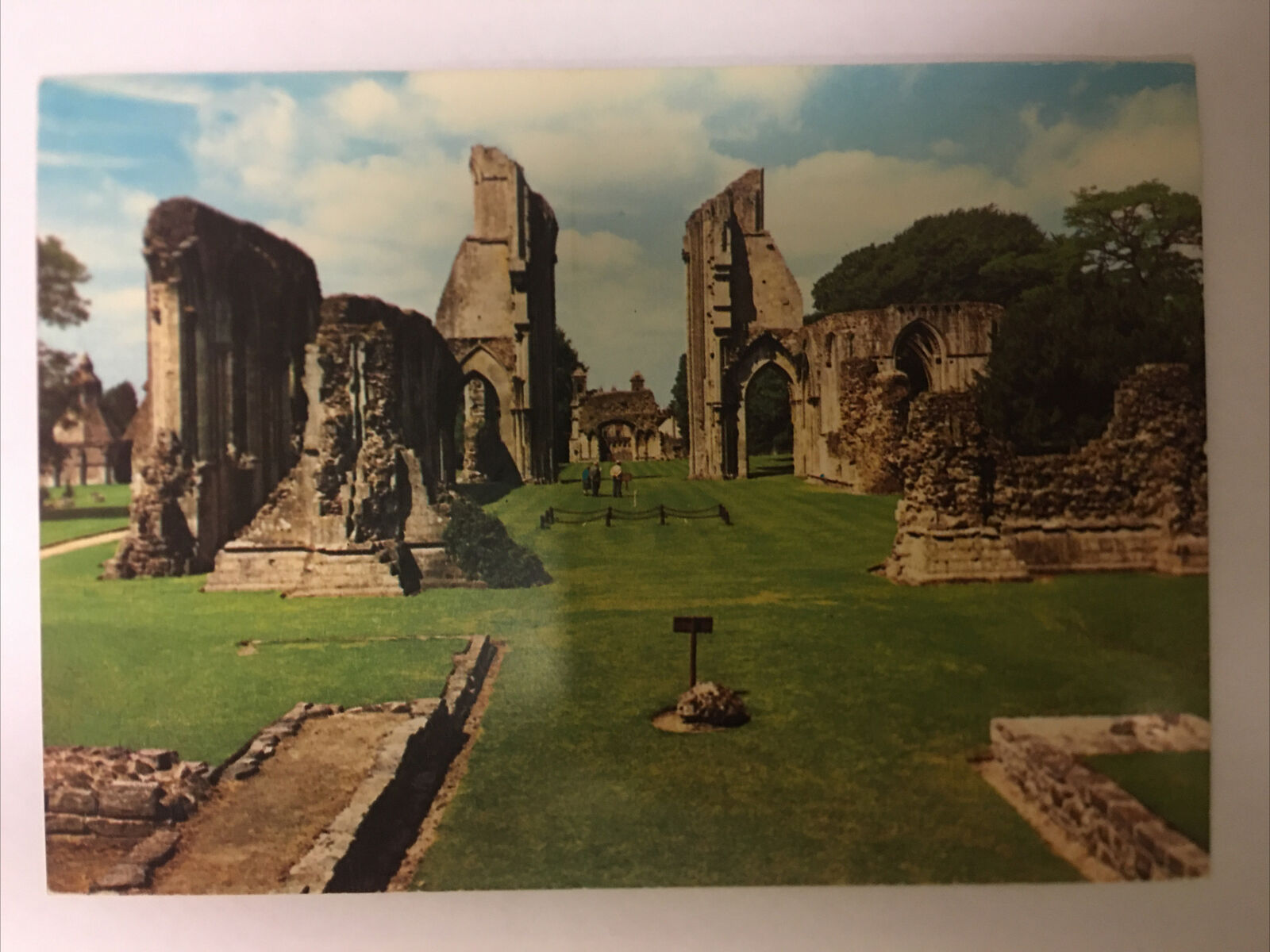 Glastonbury Abbey Vintage Postcard