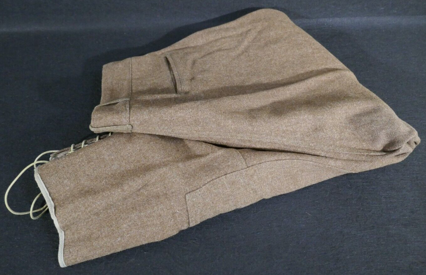 WWI U.S. Army Wool Breeches Pants Trousers Lace Leggings 34 x 25, Period Issued