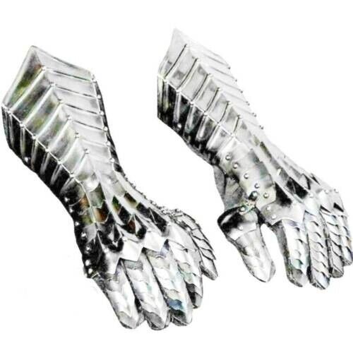 Silver Finish Nazgul Gauntlets Steel Medieval armor Gloves ~ Lord of the Rings