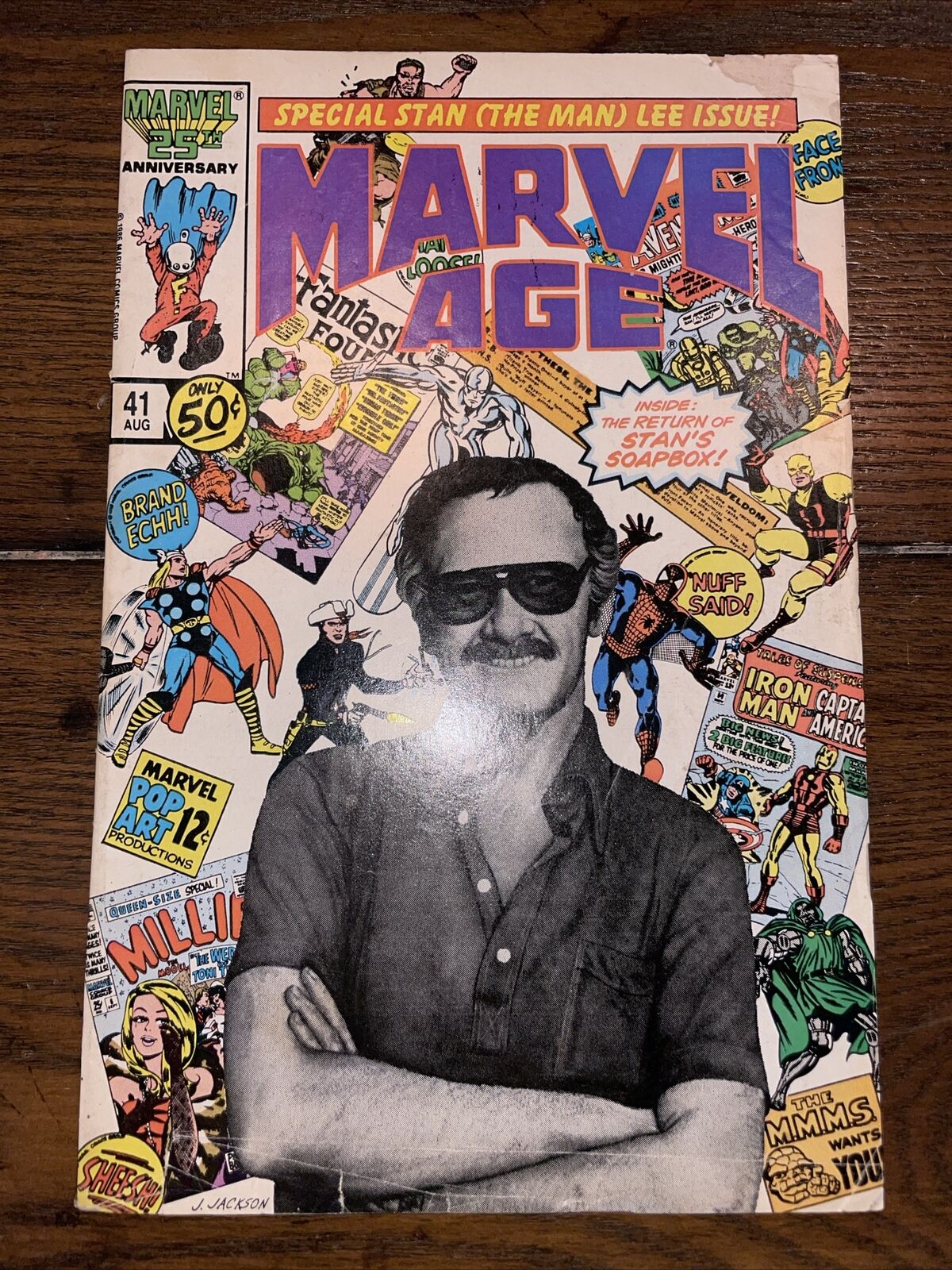 Marvel Age #41 (1986, Marvel Comics) Stan Lee Photo Cover