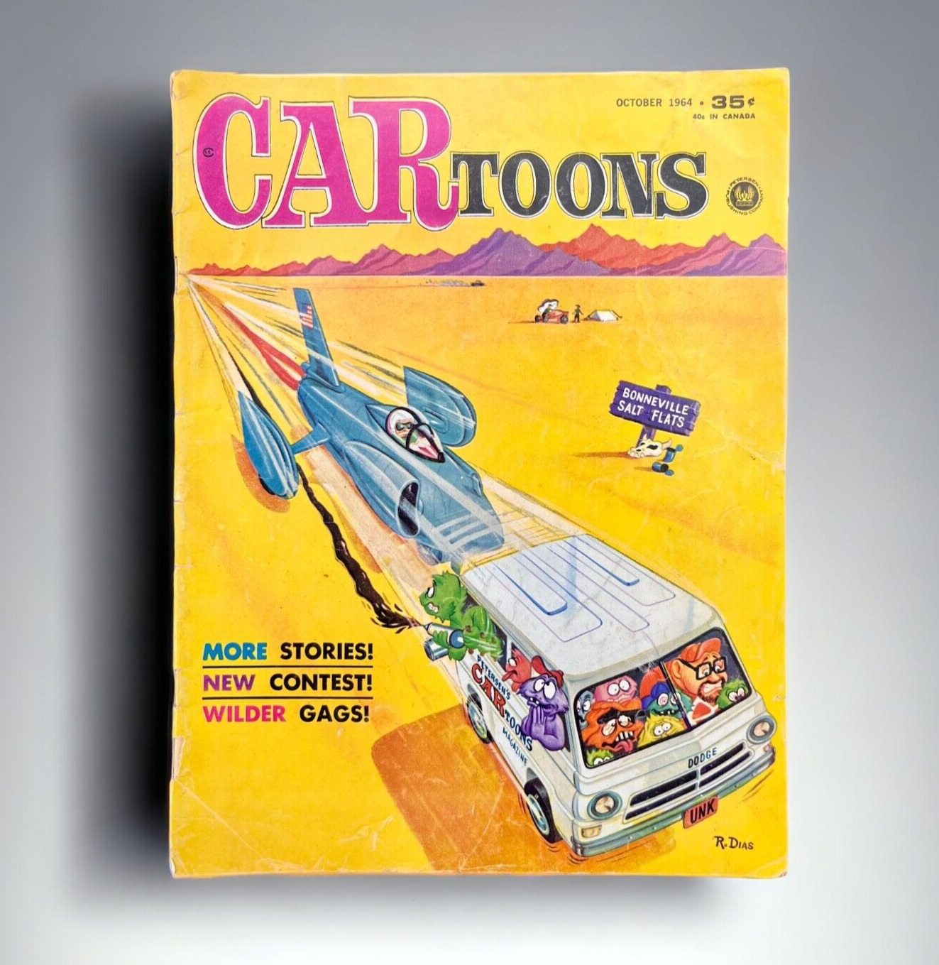 CARtoons Magazine October 1964 Hot Rod Drag Racing 1960s Cartoon Comic Art