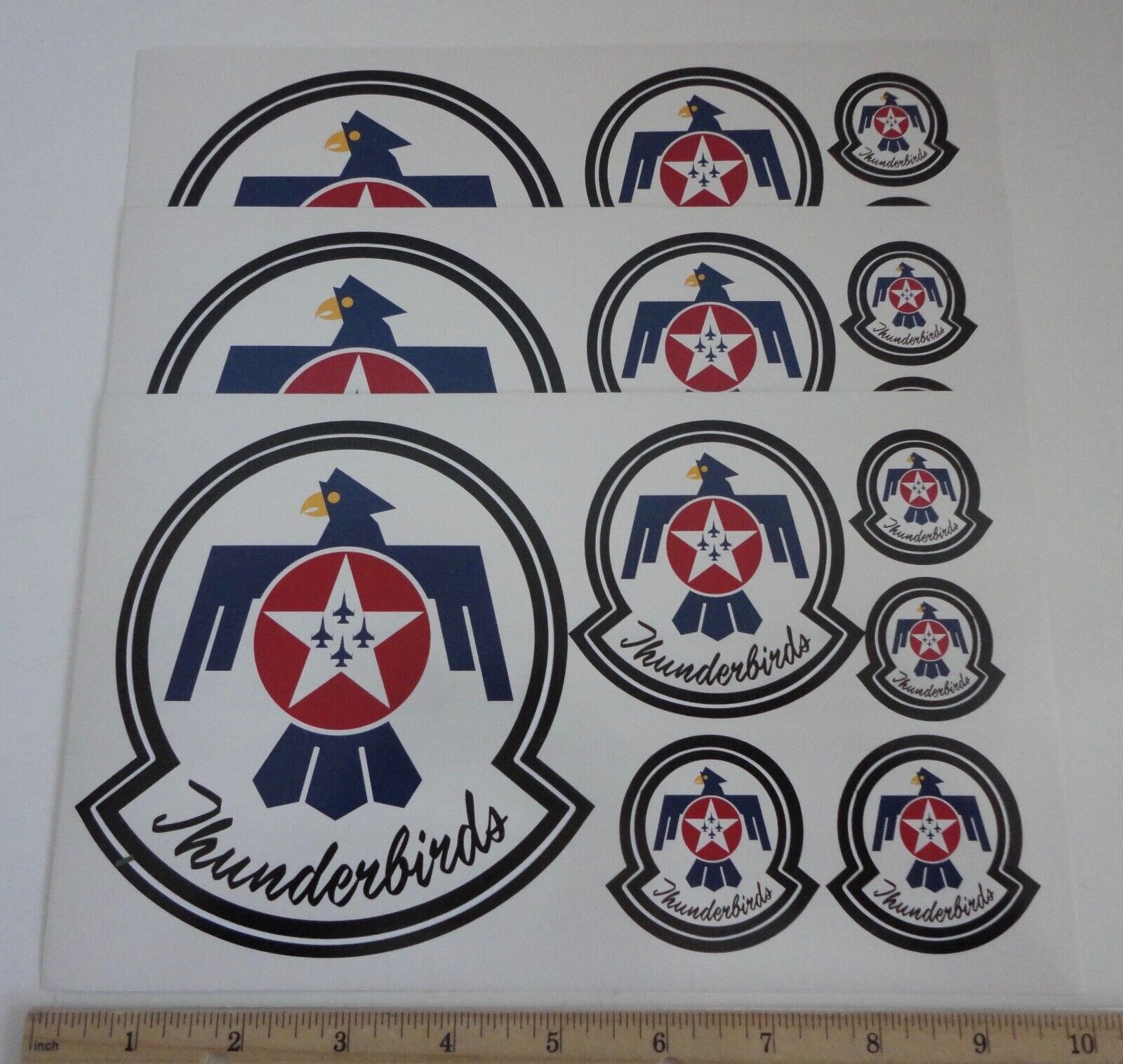 USAF Air Force Thunderbirds Stickers 3 Sheets 18 Stickers New