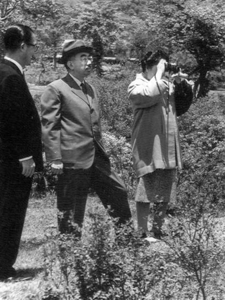 Emperor Hirohito And Empress Nagako Are Seen At Myoko Kogen Hig 1964 Old Photo
