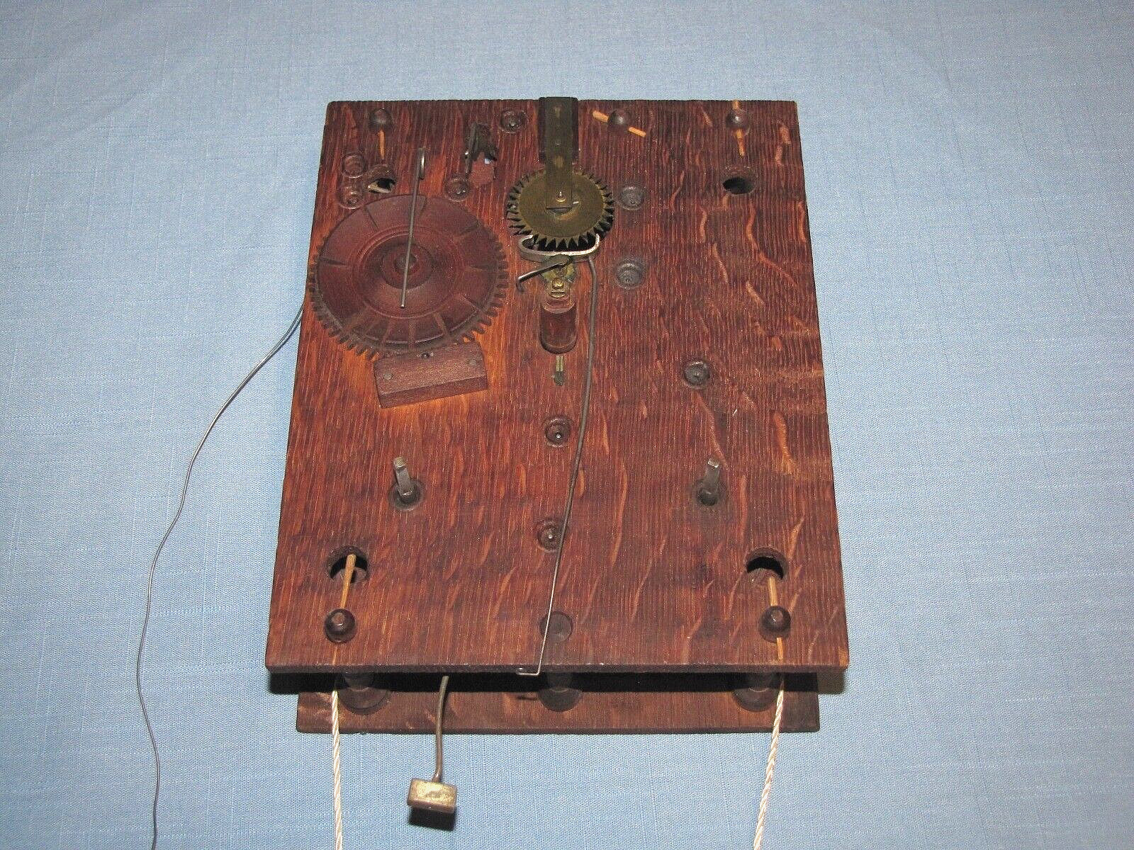 Antique Wooden Works Clock Movement