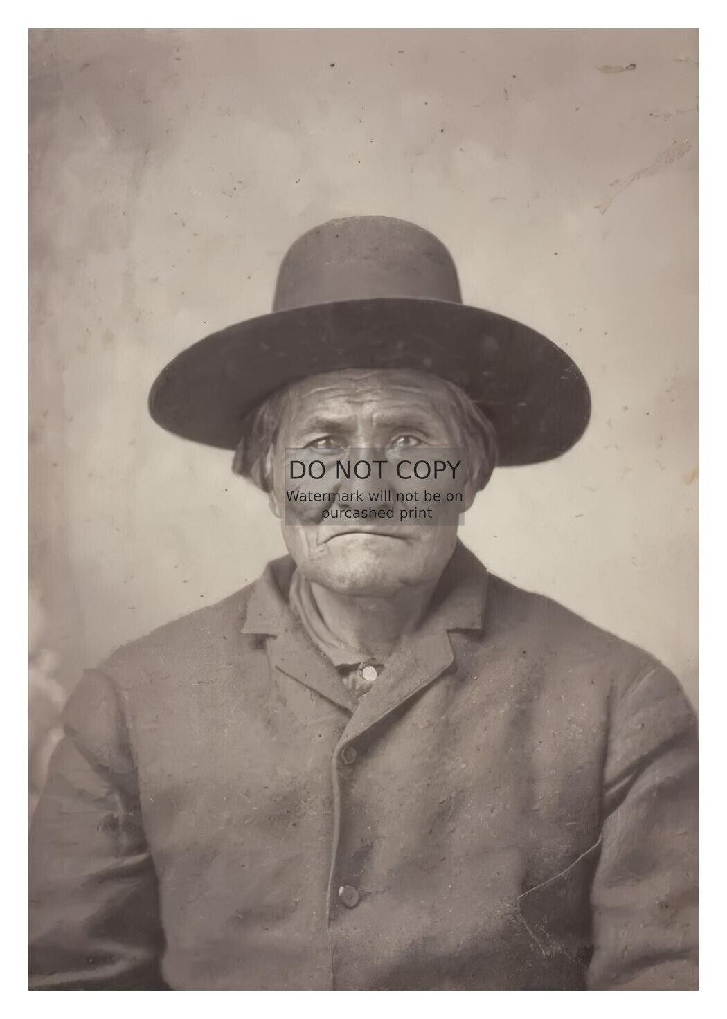 CHIEF GERONIMO NATIVE AMERICAN LEADER UNPUBLISHED VIEW 8X10 PHOTO