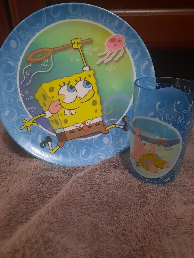 Spongebob Squarepants Plate and Cup Set - Brand New