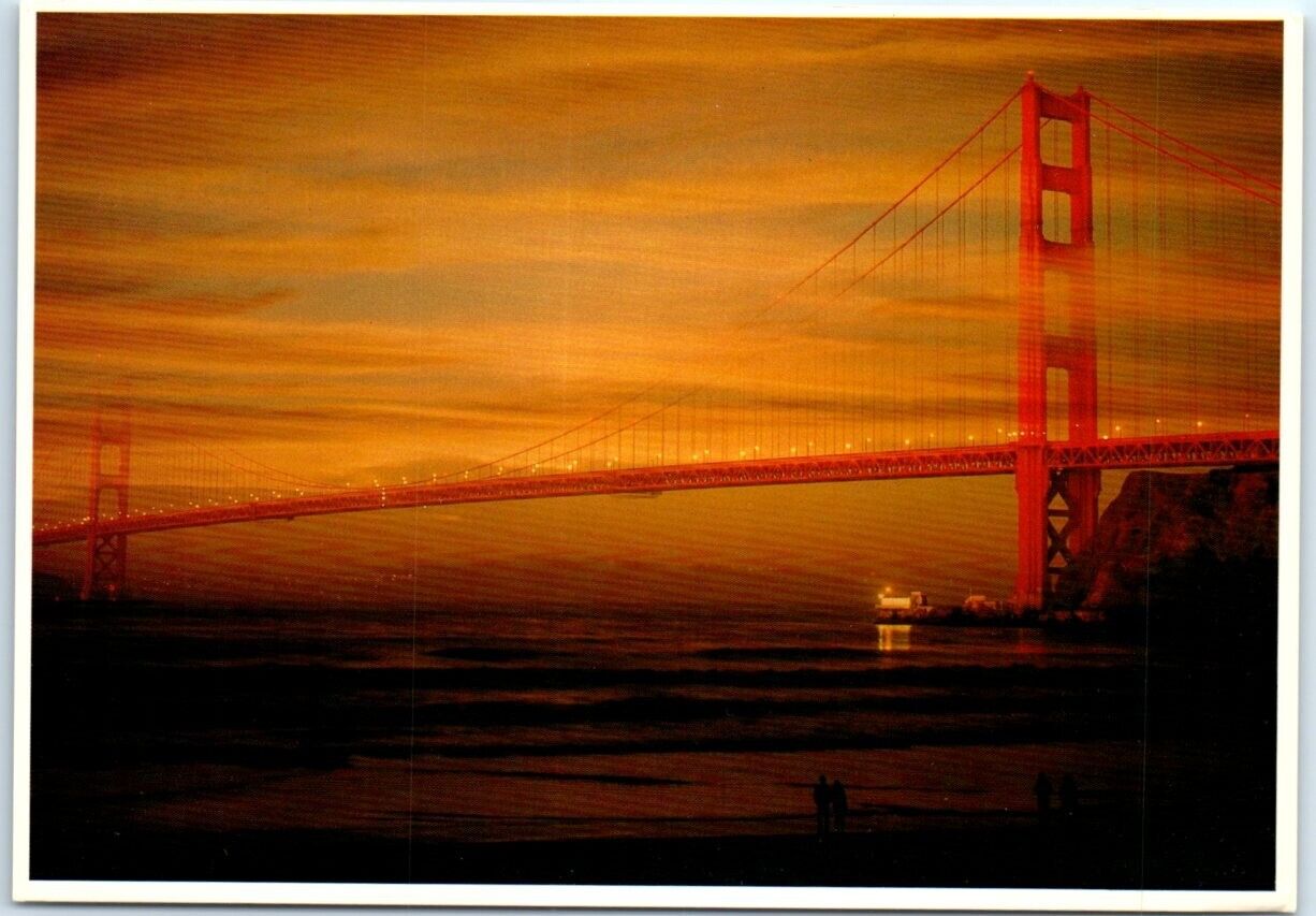 Postcard - The Golden Gate Bridge, San Francisco, California, USA
