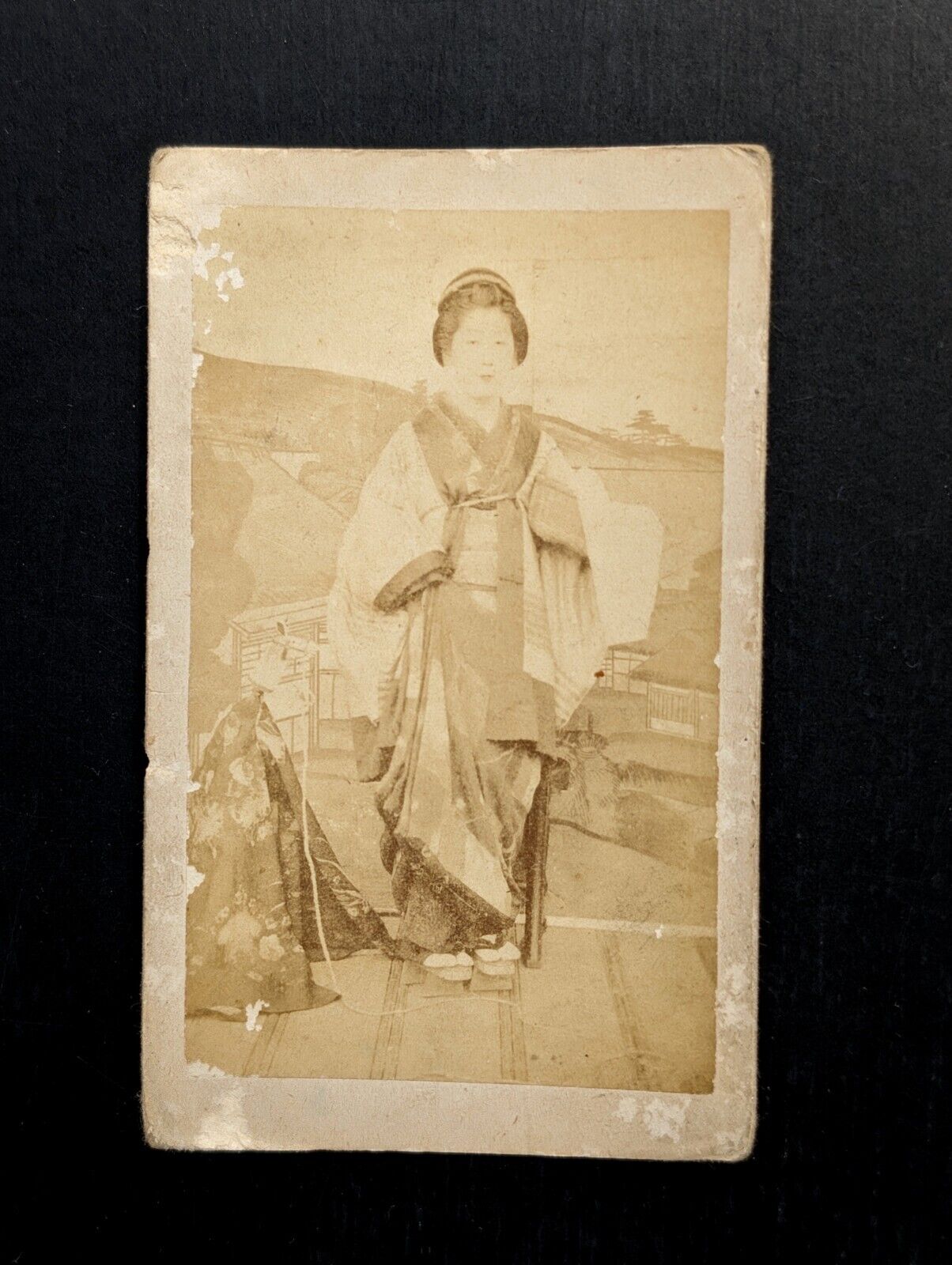Japanese Old Photo Oiran Geisha Maiko Actress Woman 8-008 late 19th century