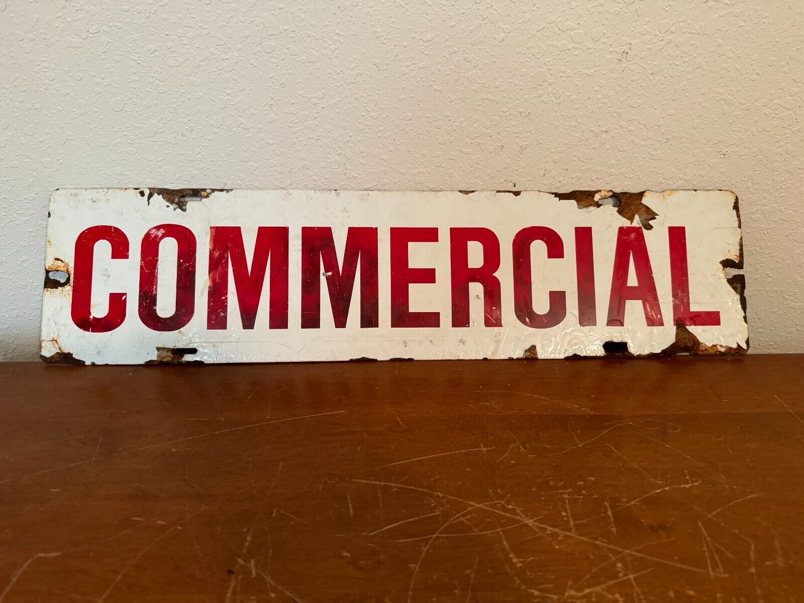 Vintage COMMERCIAL Metal Two Sided Sign 24\