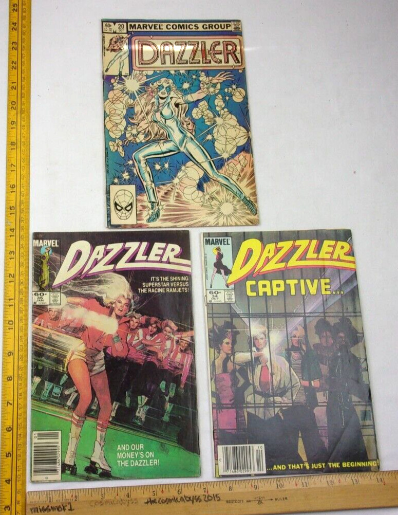 DAZZLER #20 34 35 comic book lot VG-VF 1980s Marvel