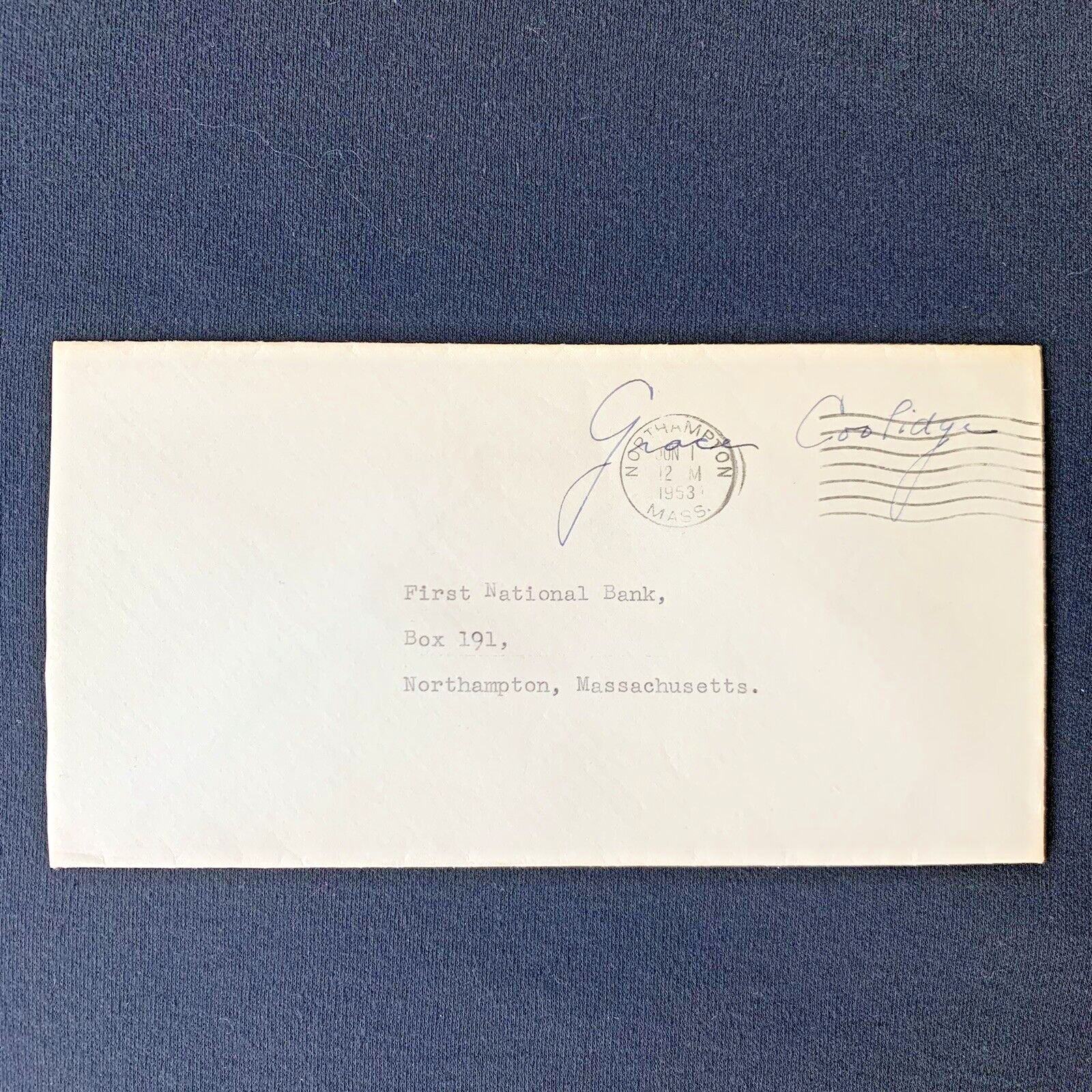 Grace Coolidge (Wife of President Calvin) 1953 Handwritten Autograph Northampton