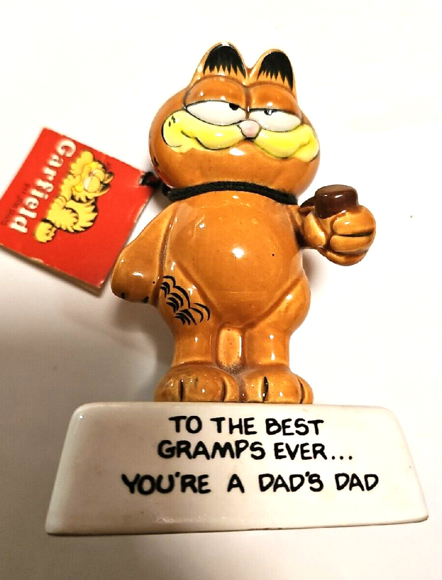 Garfield Best Gramps Ever figure Enesco 1981.  You're a Dads Dad.