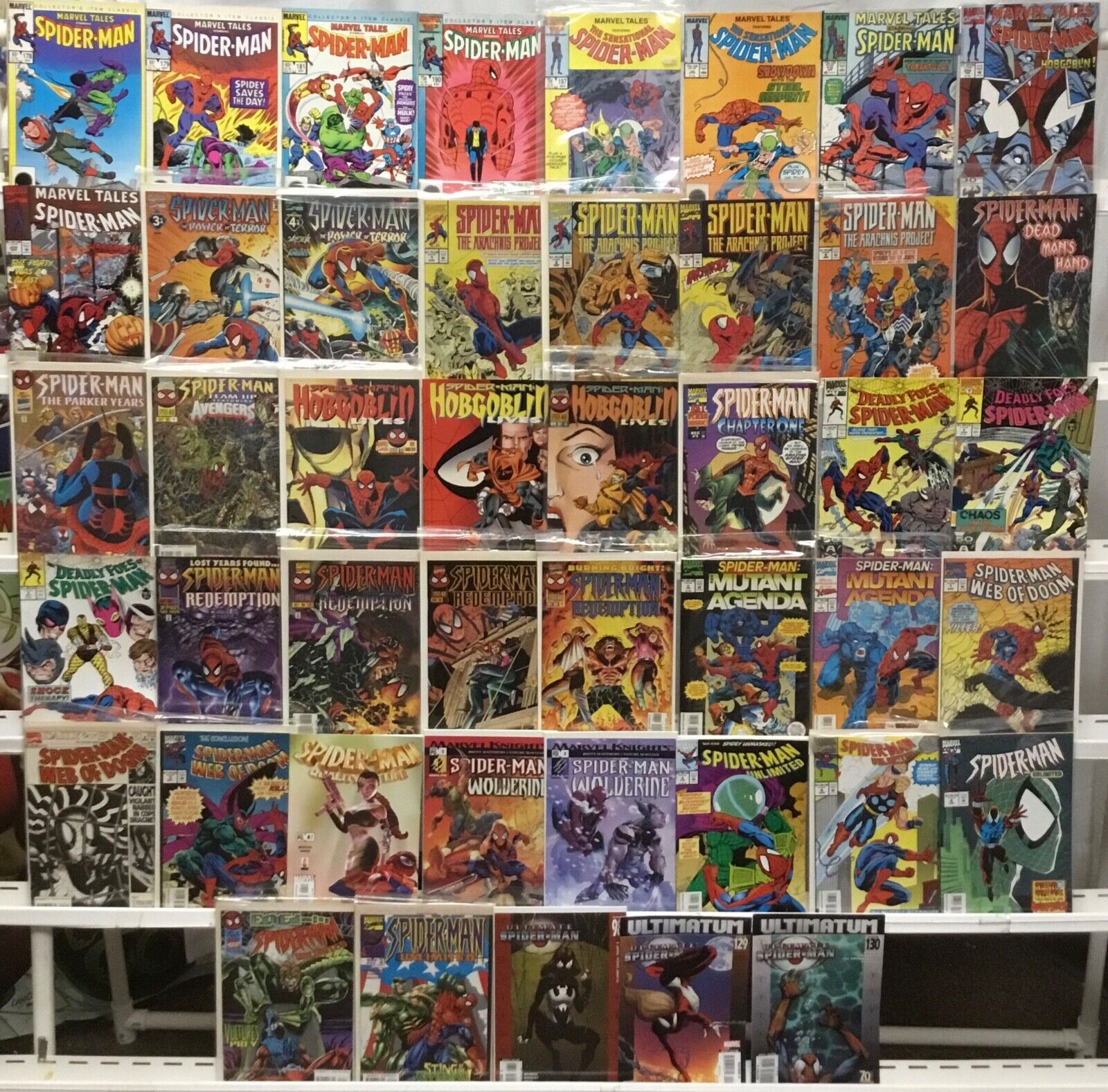 Marvel Comics Spider-Man Comic Book Lot of 45 - Marvel Tales, Agenda, Redemption
