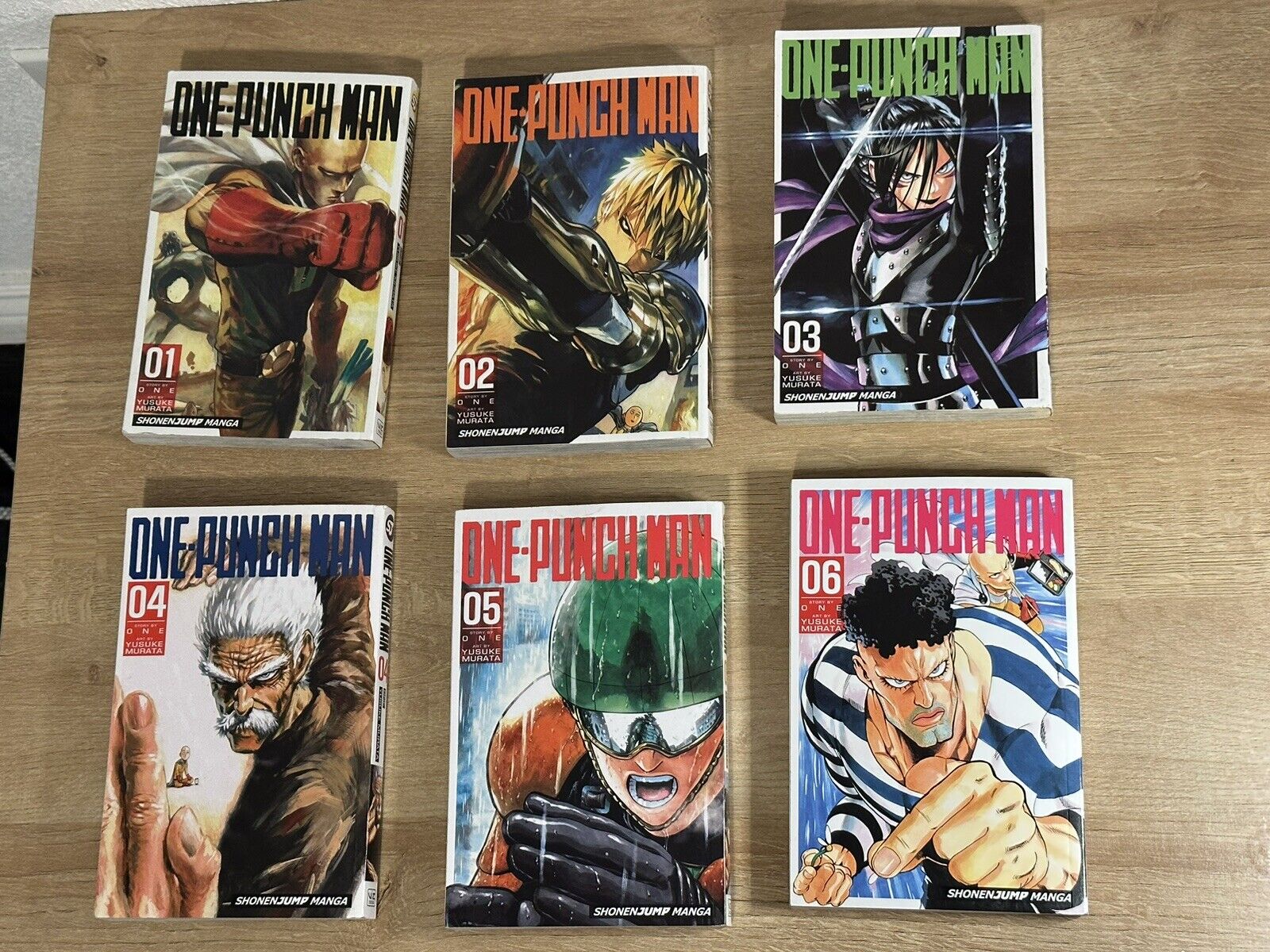 One Punch Man Manga Bundle Lot Volume 1-6 ONE Yuusuke Murata Very Good Condition