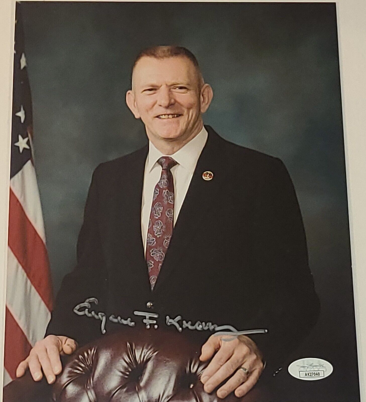 Eugene F. Kranz Signed 8x10 NSA Photo Autograph Apollo 13 JSA COA
