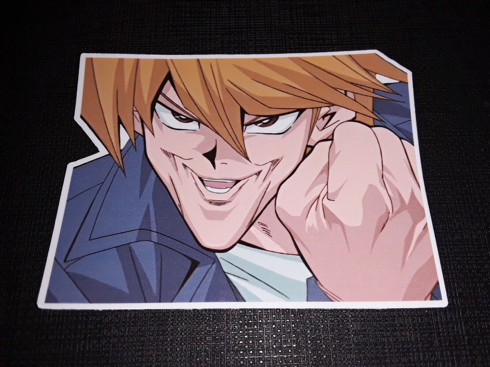 Yugioh Joey Wheeler Funny Meme Face Glossy Sticker Anime Waterproof