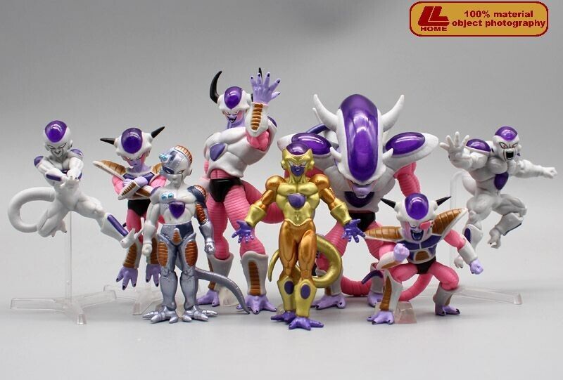 Anime Dragon Ball Z Frieza All Final Forms Gold 8Pcs set Figure action Toy Gift