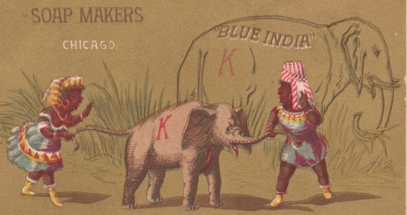 1880s Jas. S Kirk & Co Soaps India Elephant Victorian Trade Card