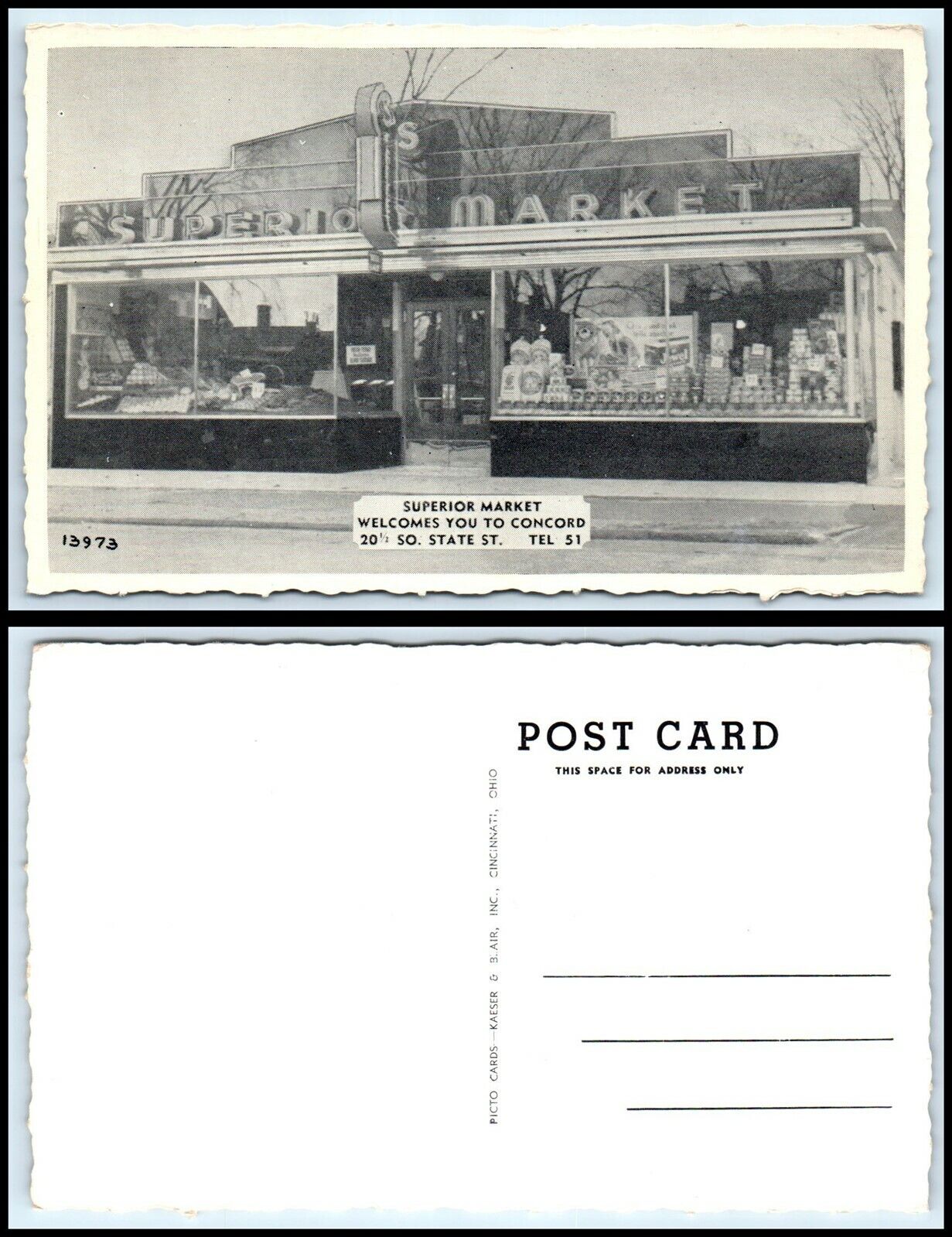Vintage Postcard - Superior Market - Storefront 1950's M9