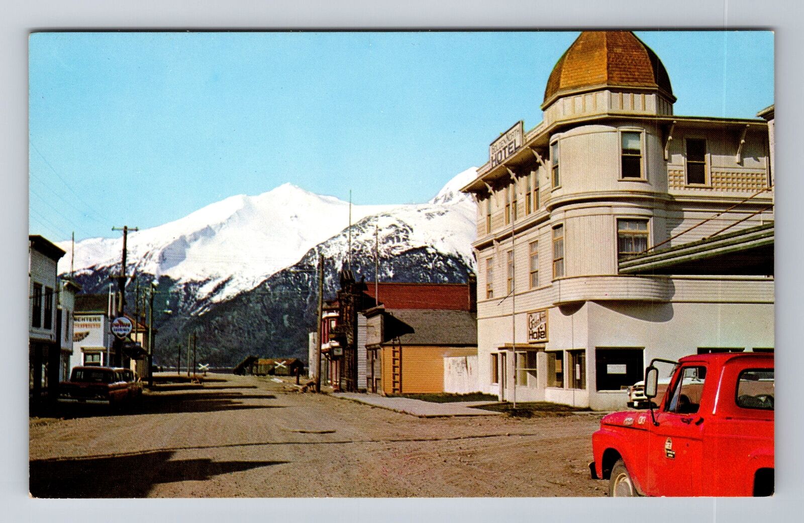 Skagway AK-Alaska, The Golden North Hotel, Main Street, Vintage Postcard
