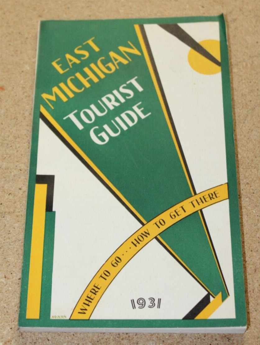 1931 Vintage East Michigan Tourist Guide Book Brochure Map 128 Pages
