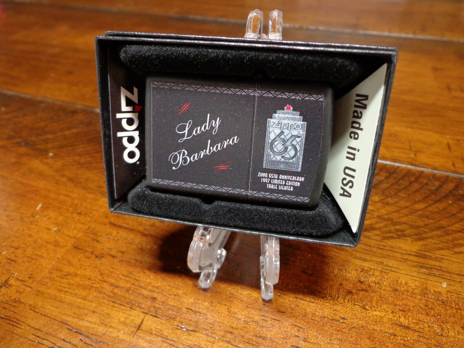 ZIPPO LADY BARBARA 65TH ANNIVERSARY BOX DESIGN ZIPPO LIGHTER MINT IN BOX