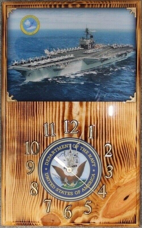 USS Constellation CV-64 wood clock