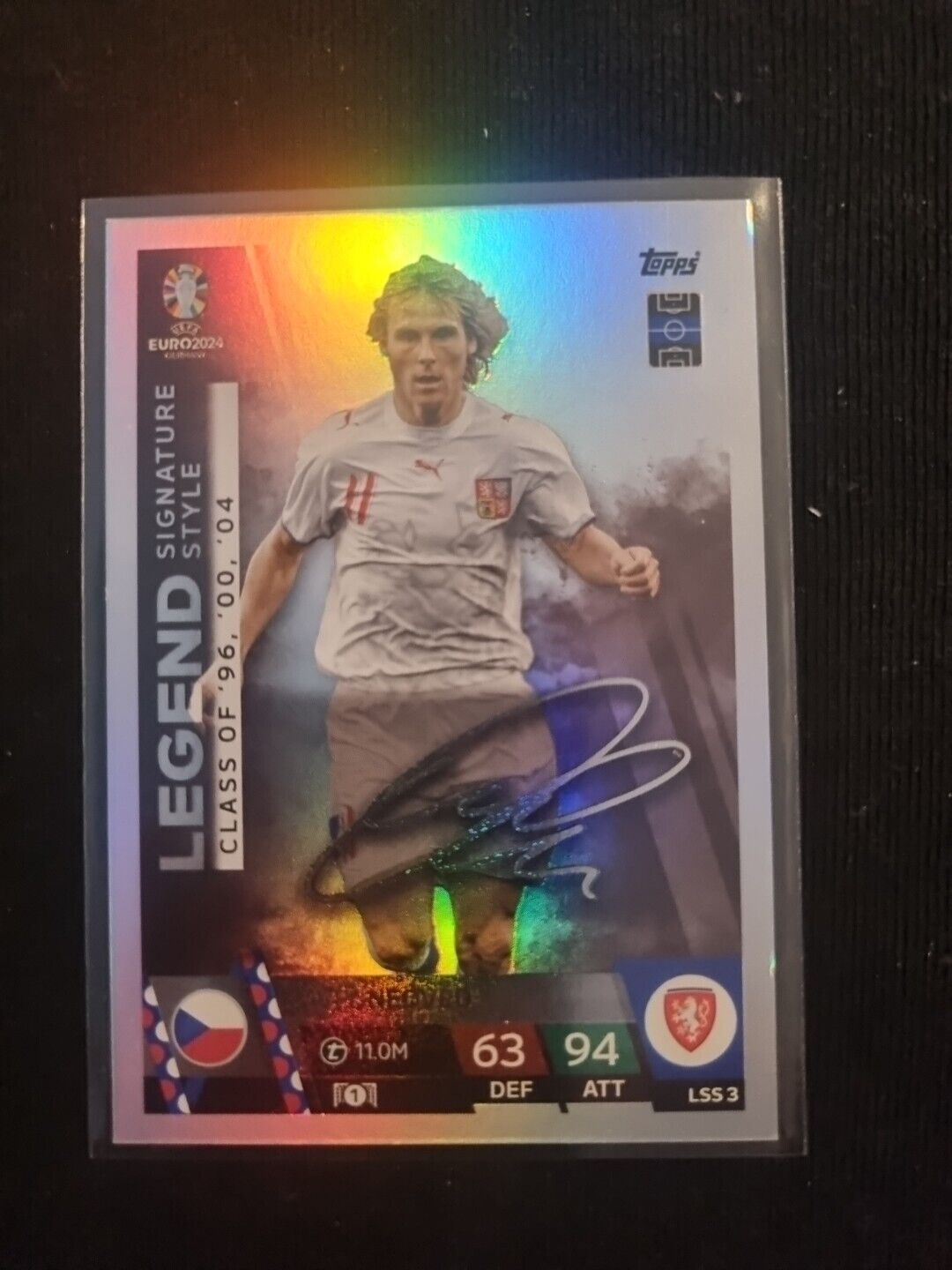 TOPPS MATCH ATTAX UEFA EURO 2024 NEDVED #LSS3 LEGEND SIGNATURE STYLE CARD