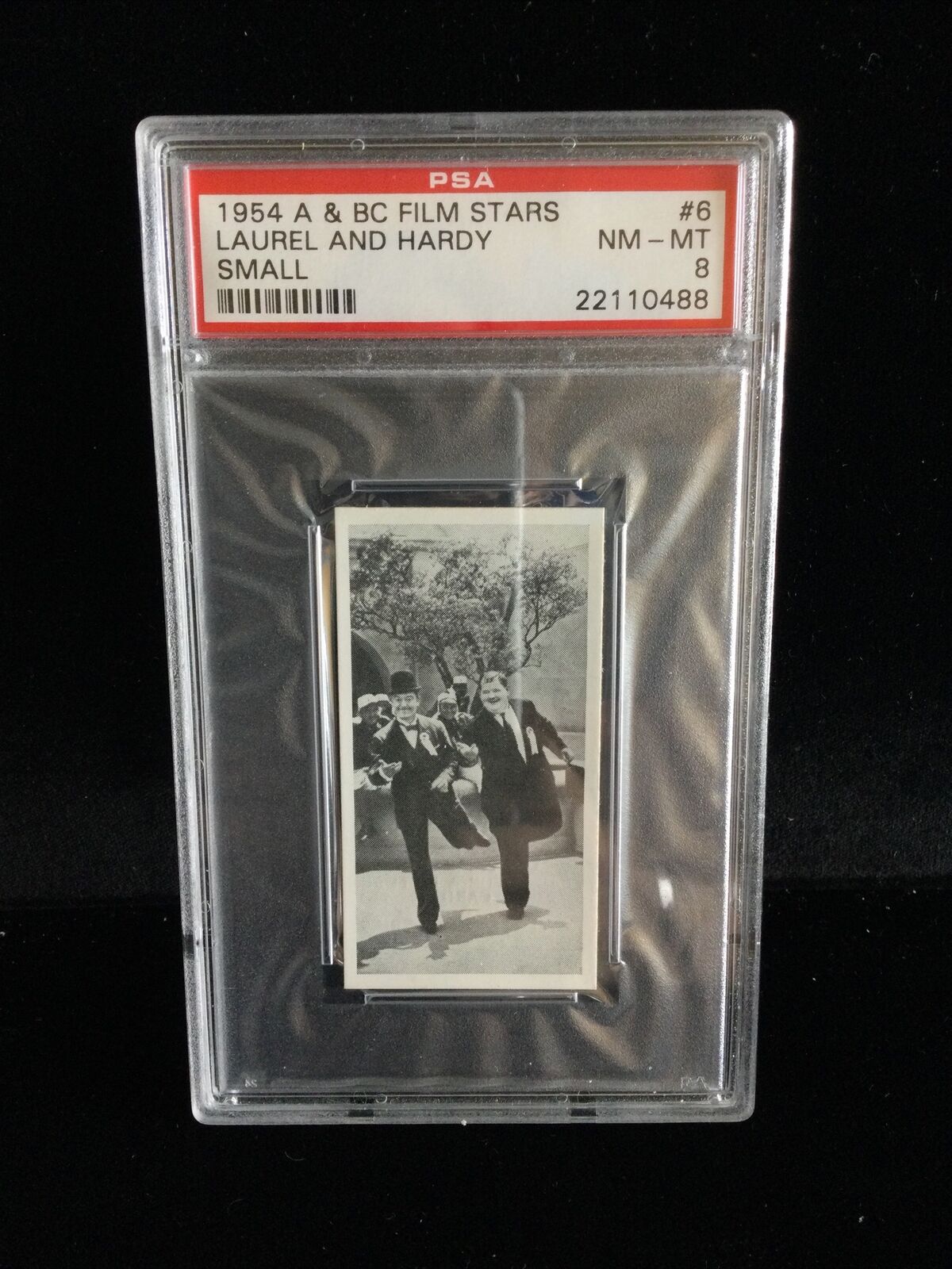 1954 A&BC Film Stars Laurel And Hardy #6 PSA 8