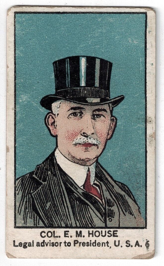 Mayfair Novelty War Leaders WW 1 Trading Card W545  # 6  COL EM HOUSE  1920