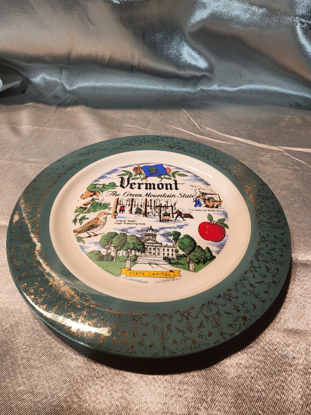 Vintage Vermont Decorative State Plate