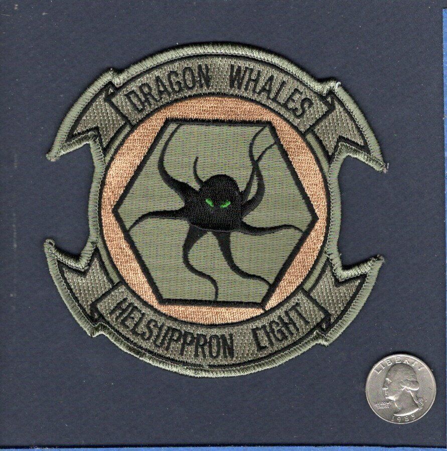 HC-8 DRAGON WHALES NAVY CH-46 Sea Knight NAS Norfolk Helicopter Squadron Patch