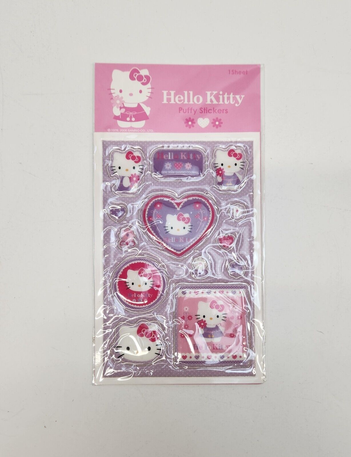 Vtg Sanrio Stickers Puffy NIP 2006 Hello Kitty 1 Sheet