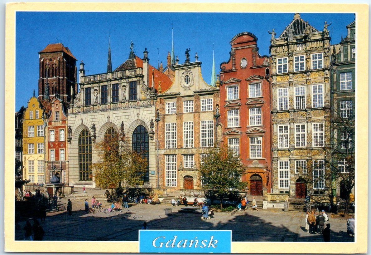 Postcard - Long Fair, The Golden Tenement House, Artus's Manor - Gdańsk, Poland