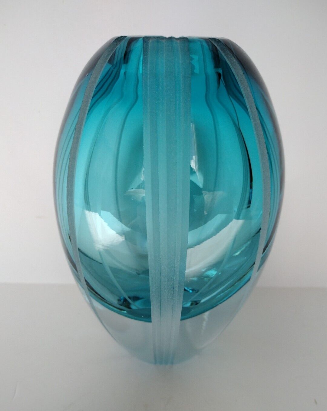 Evolution By Waterford 7 Inch Crystal Vase Aqua Haze