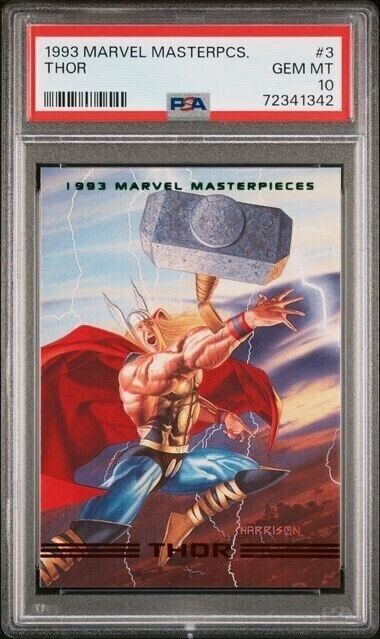 1993 SkyBox Marvel Masterpieces Thor #3 PSA 10 GEM Mint Avengers MCU
