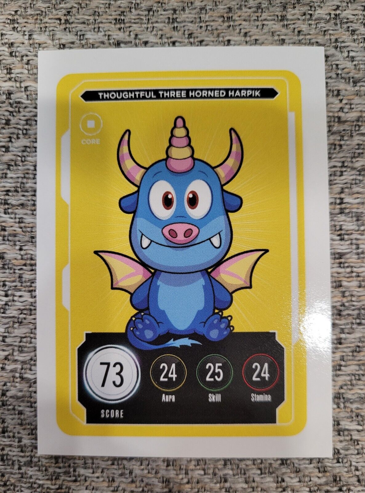 Thoughtful Three Horned Harpik VeeFriends Series 2 Compete And Collect Card