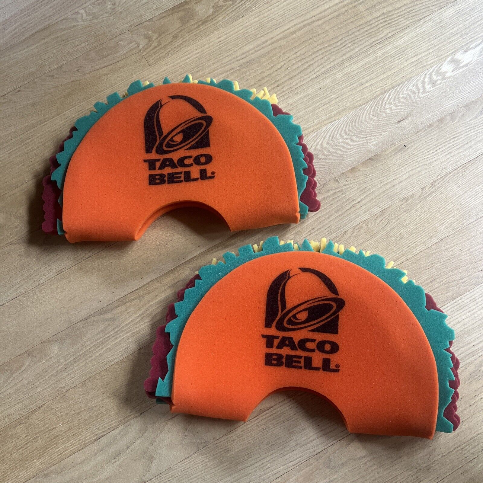 Taco Bell Promo Vintage LARGE 21” Foam Taco Hat Halloween Costume DISPLAY Lot 2