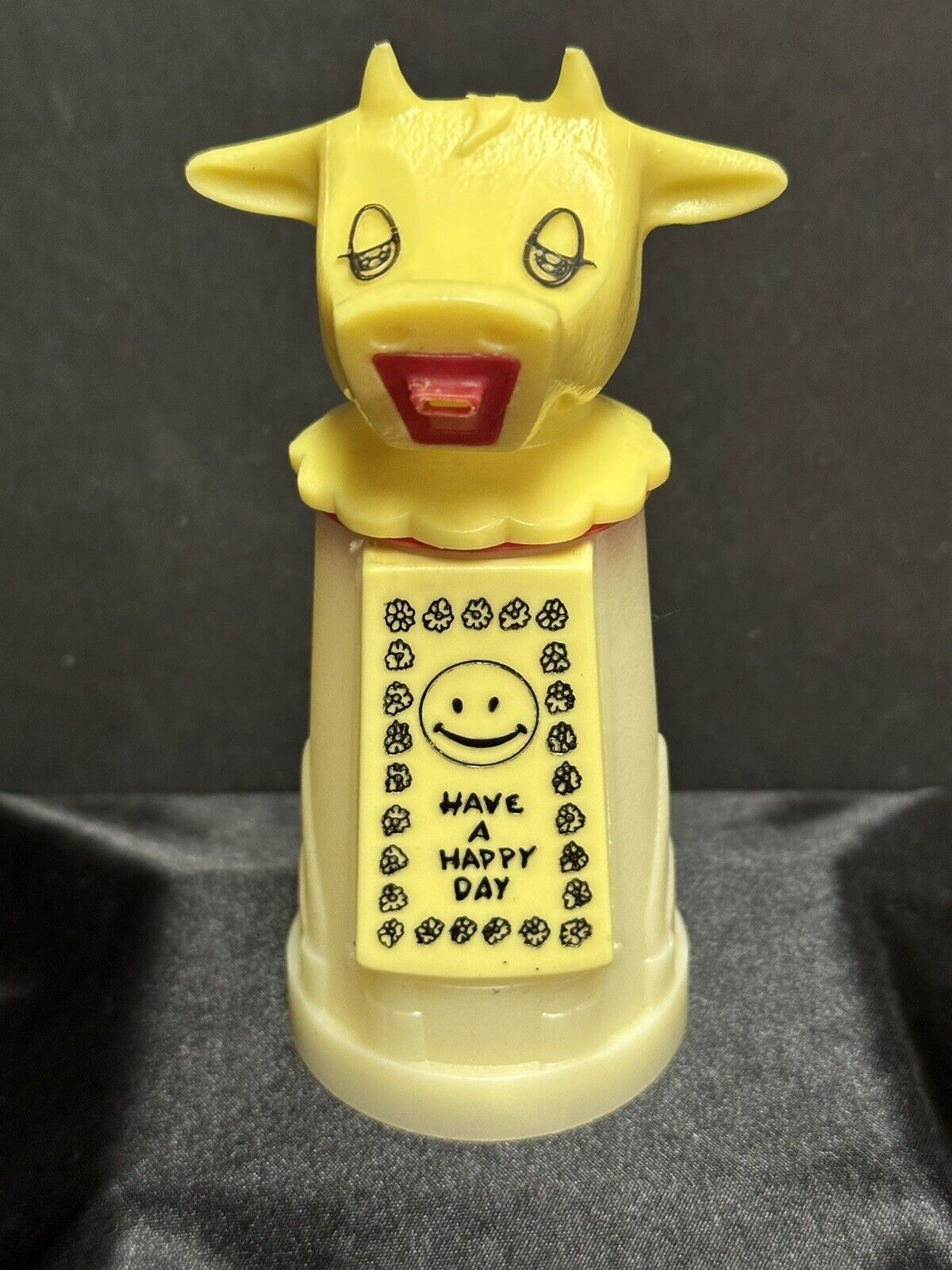 Vintage Whirley Moo-Cow Creamer Have A Happy Day