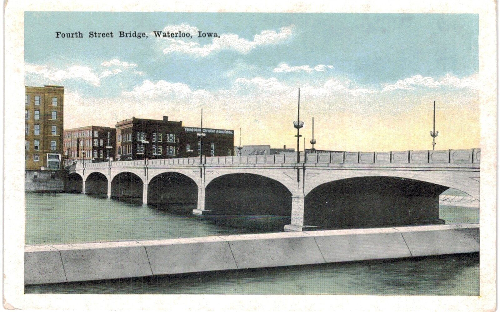 Waterloo Fourth Street Bridge   1910  IA 