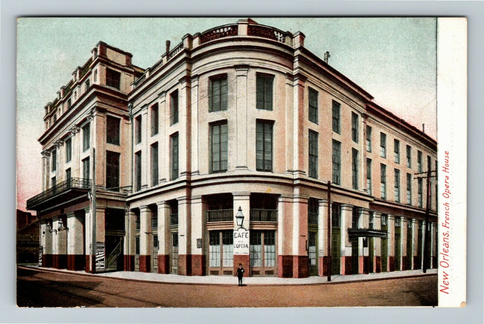 New Orleans Louisiana, FRENCH OPERA HOUSE, CAFE Vintage Souvenir Postcard