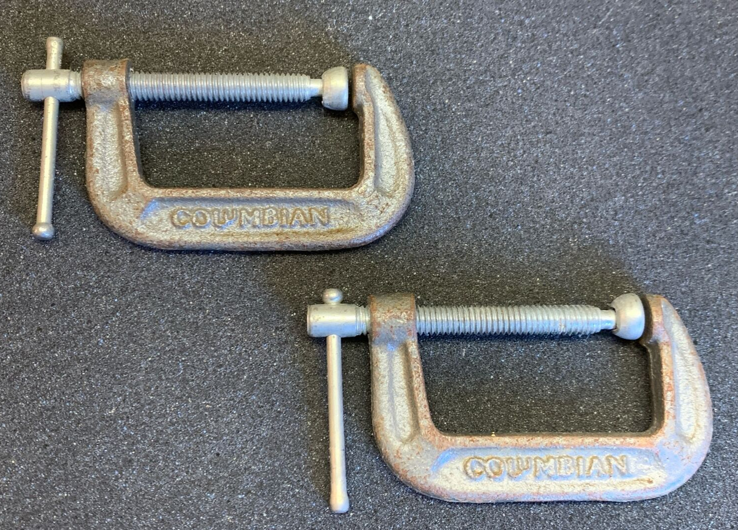 Vintage Columbian 50mm Metal C-Clamps Clamp (2)