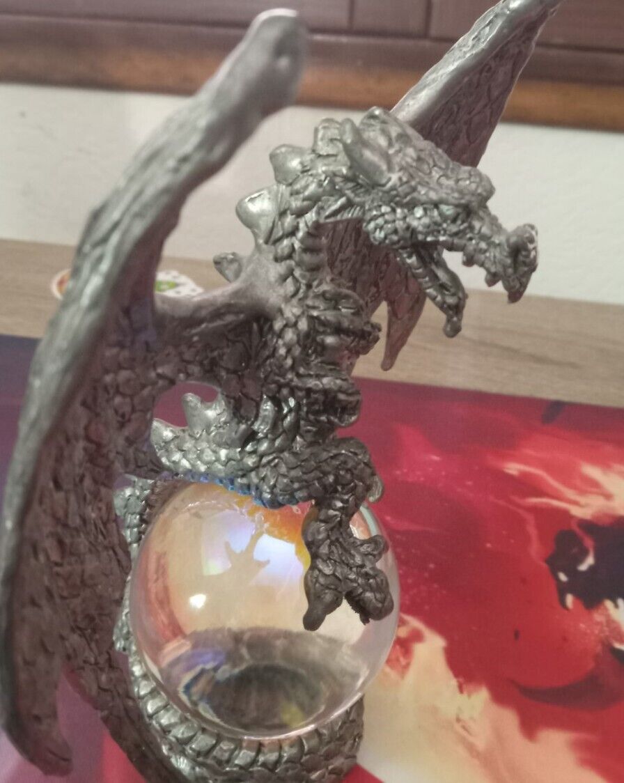  1990 Dragon Perched on Clear Crystal Fellowship Foundry O'hare Rare Very Good 