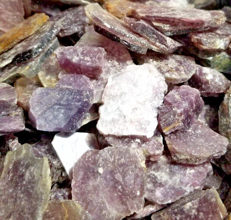 1/4 lb Lepidolite Lavender Purple Mica Lithium Natural Crystal Specimen