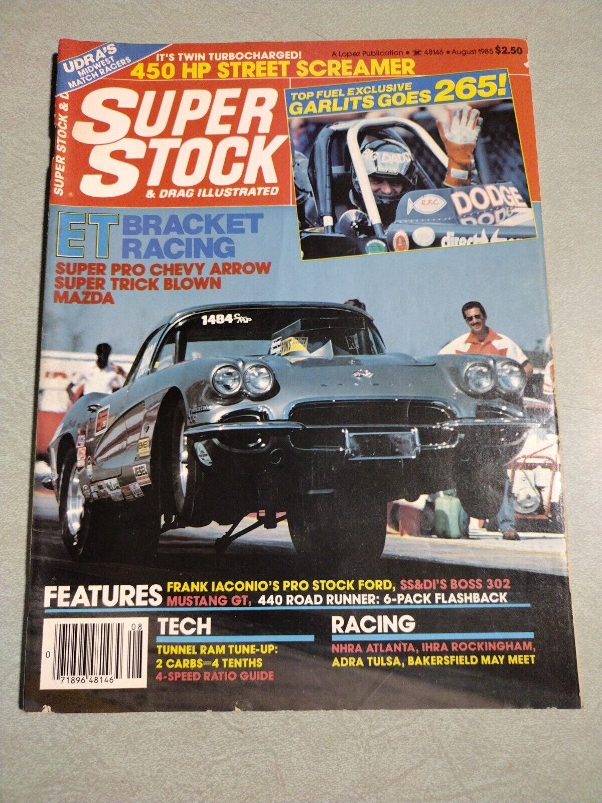 Super Stock Magazine Aug 1985 Garlits Goes 265