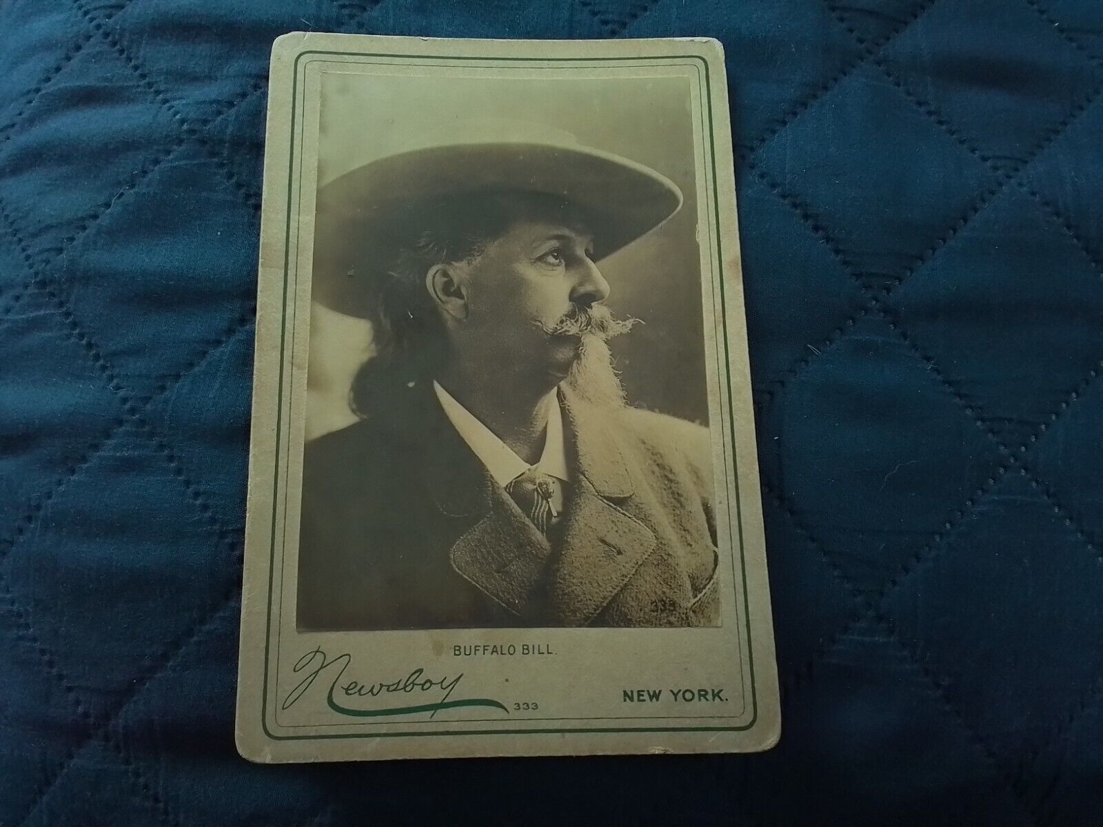 Historic Buffalo Bill Cody cabinet card by newsboy