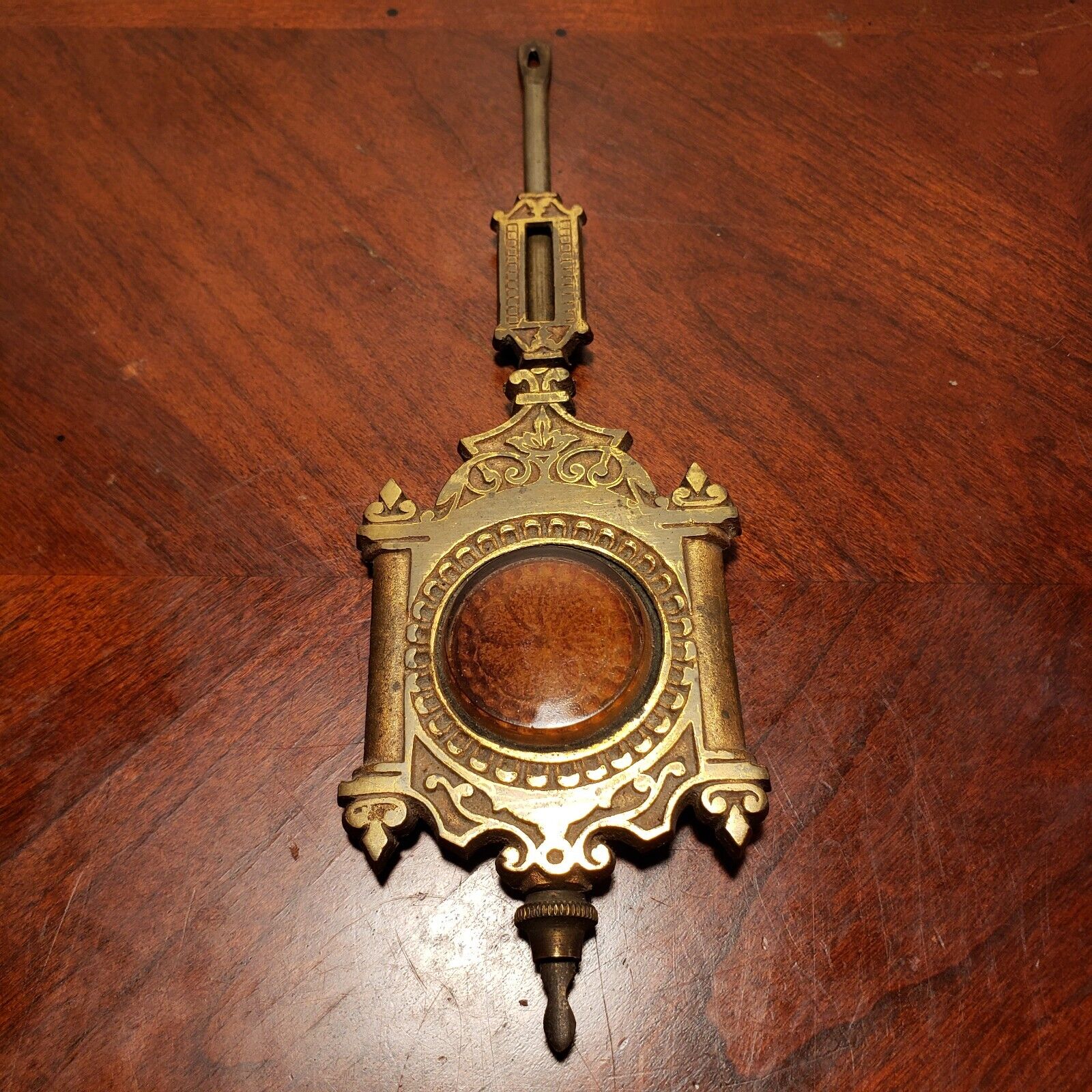 Antique 1870's E.N. Welch Patti V.P. Parlor Shelf Clock Pendulum VERY Rare Red